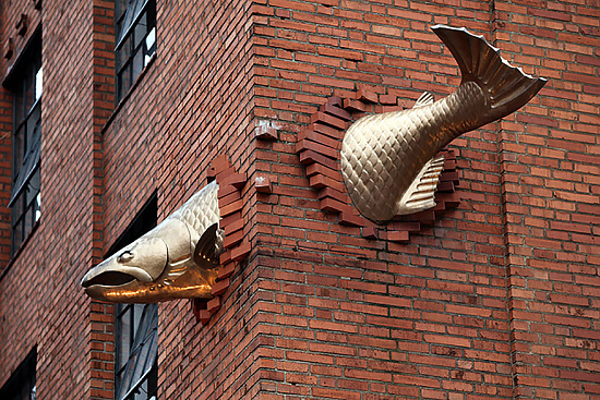Salmon Sculpture Portland Oregon USA