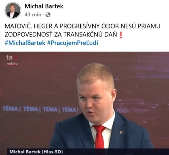 Bartek pomenuva vinnikov
