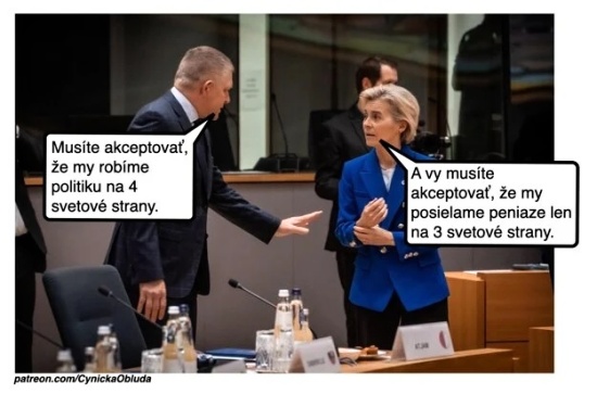 politika na štyri, peniaze na tri strany