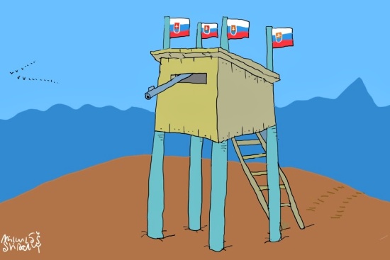 Sliacky vlajky na posedoch