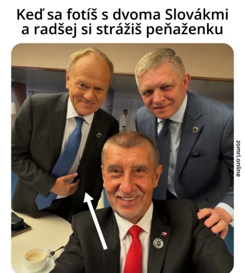 v pritomnosti Slovakov ruku na bukse