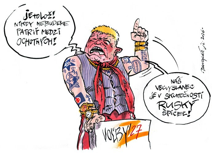 Danglar niet cesty spat