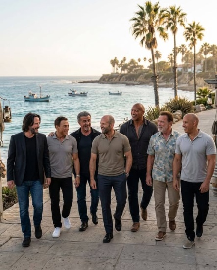 Keanu Reeves, Jean-Claude van Damme, Sylvester Stallone, Jason Statham, Dwayne Johnson, Arnold Schwarzenegger, Vin Diersel