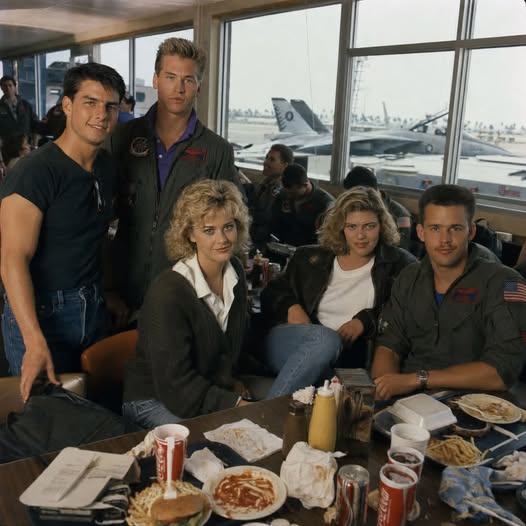 Tom Cruise, Val Kilmer, Meg Ryan, Kelly McGillis, Anthony Edwards