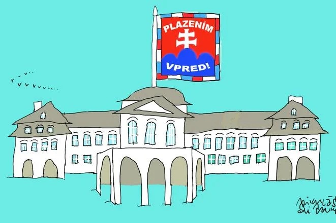 Sliacky plazenim vpred