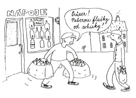 Hrdy neberou flasky od whisky