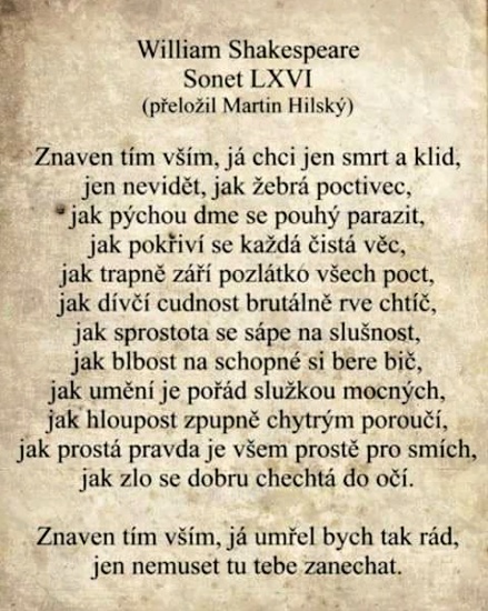 Shakespeare Sonet LXVI